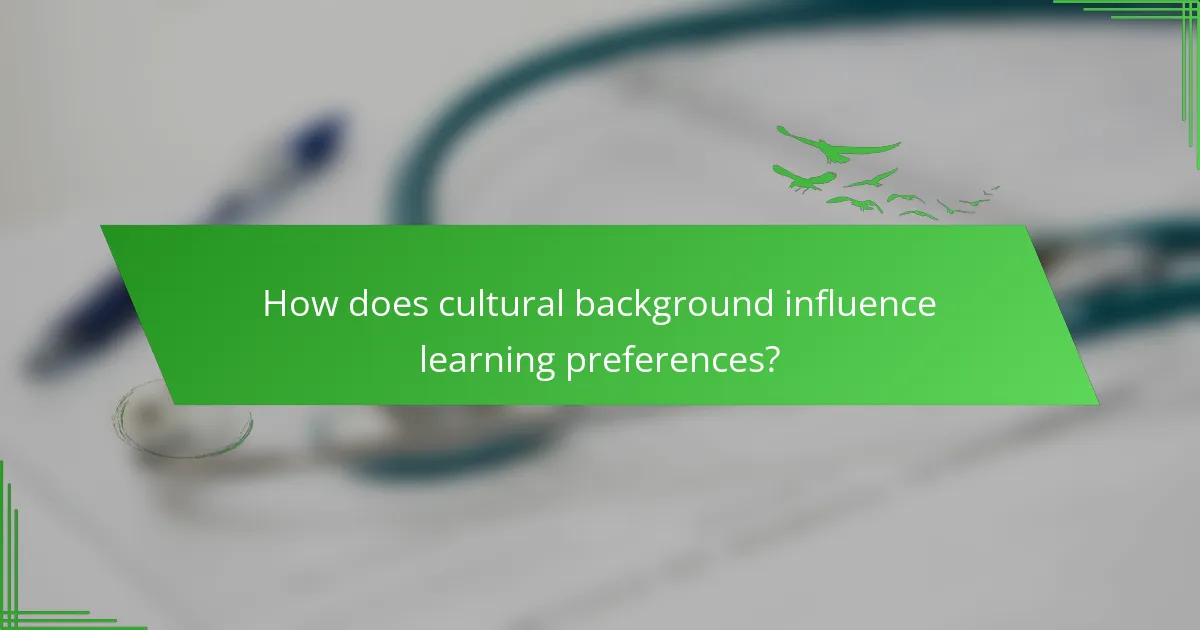 How does cultural background influence learning preferences?