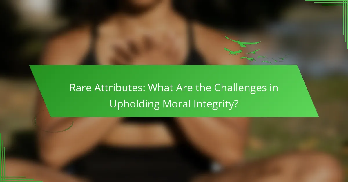 Rare Attributes: What Are the Challenges in Upholding Moral Integrity?