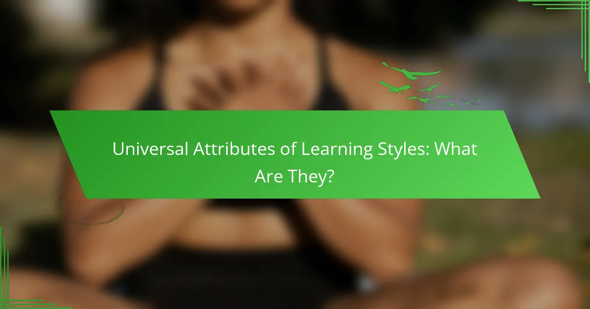 Universal Attributes of Learning Styles: What Are They?