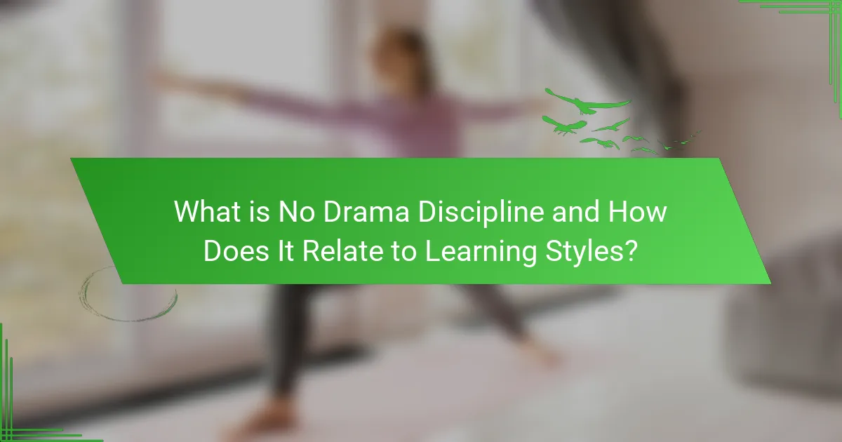 What is No Drama Discipline and How Does It Relate to Learning Styles?