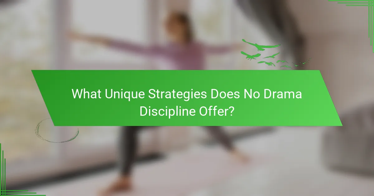 What Unique Strategies Does No Drama Discipline Offer?
